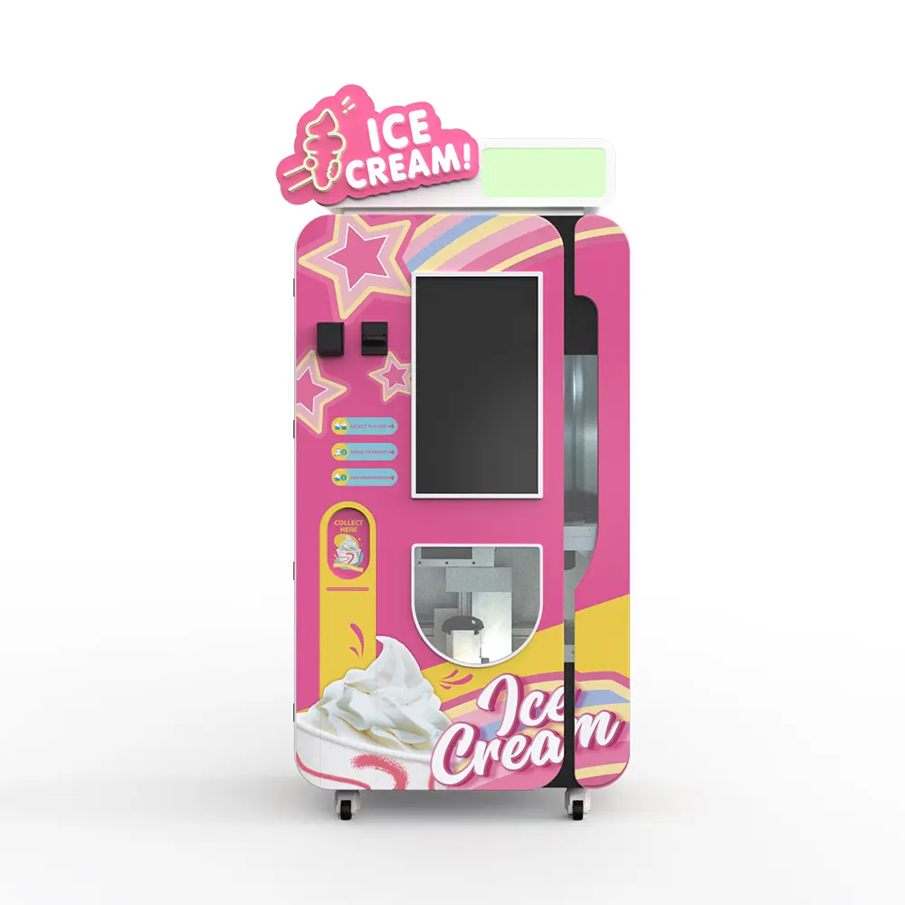 Máquina de helado Huaxin personalizada en rosa